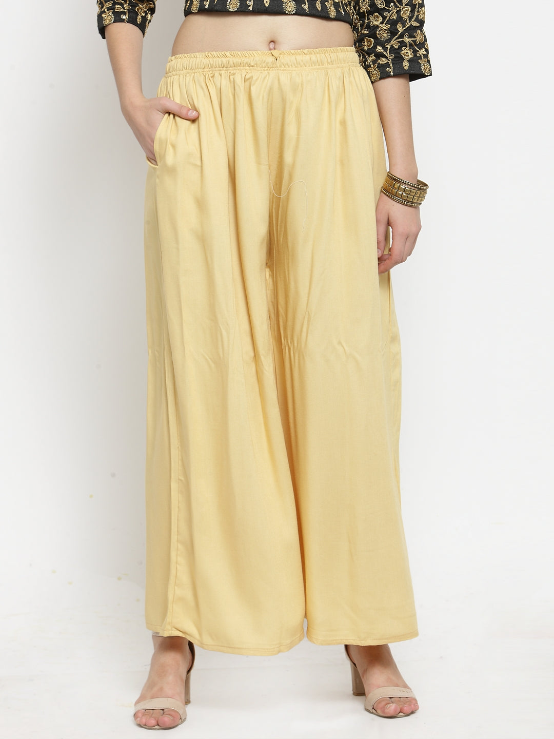 Women's Fawn Solid Rayon Sharara