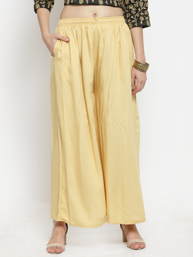 Women's Fawn Solid Rayon Sharara