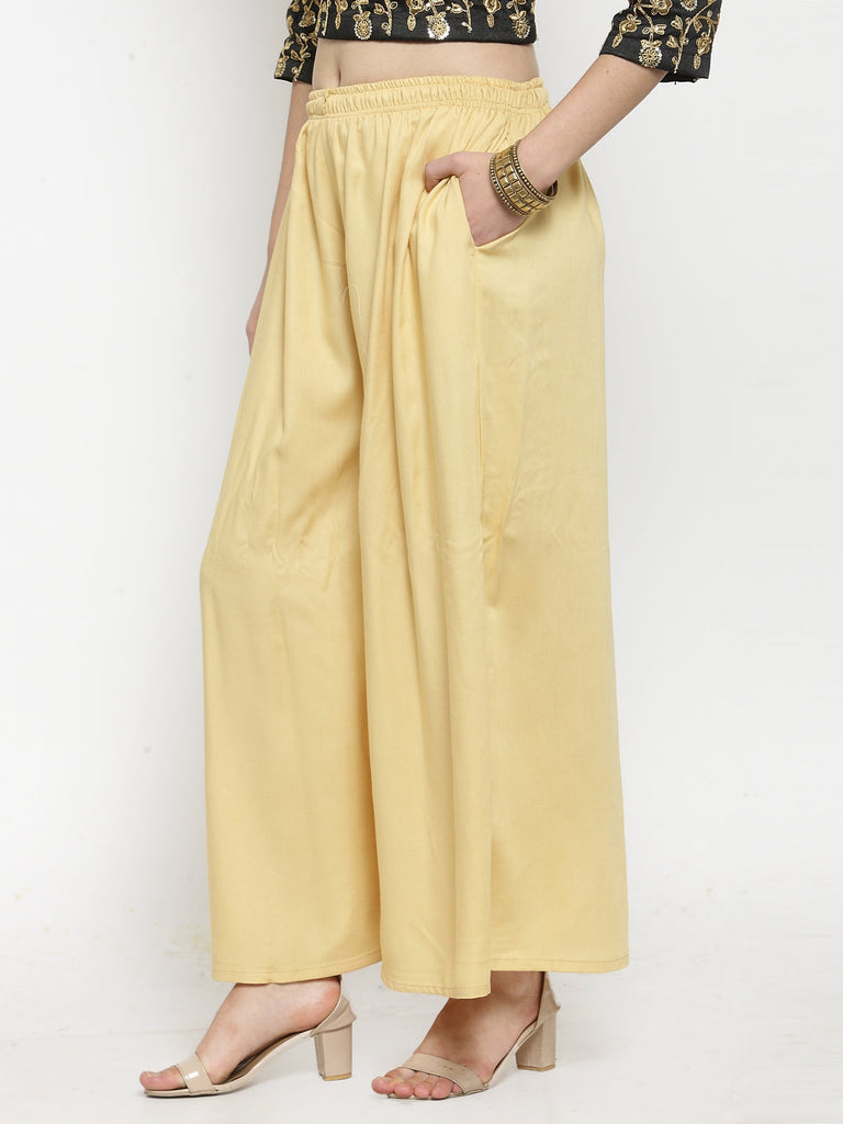 Women's Fawn Solid Rayon Sharara