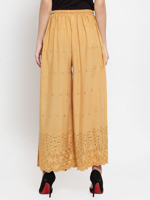 Women's Fawn Chikankari Rayon Sharara