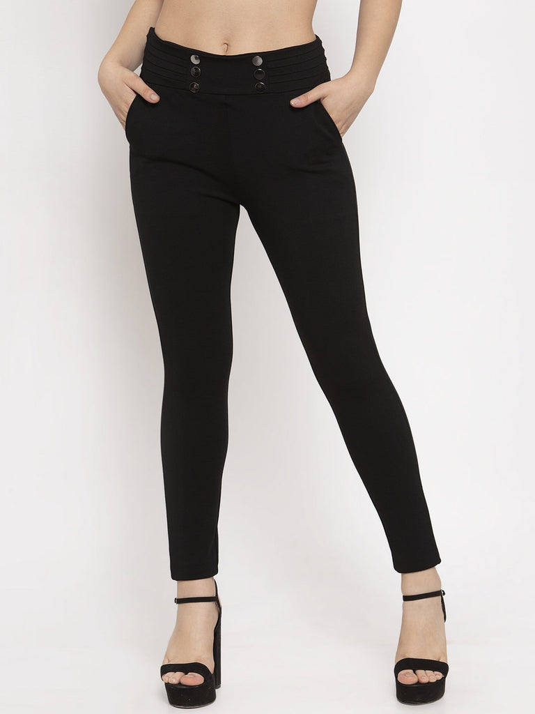 Women's Black Slim Fit Jeggings