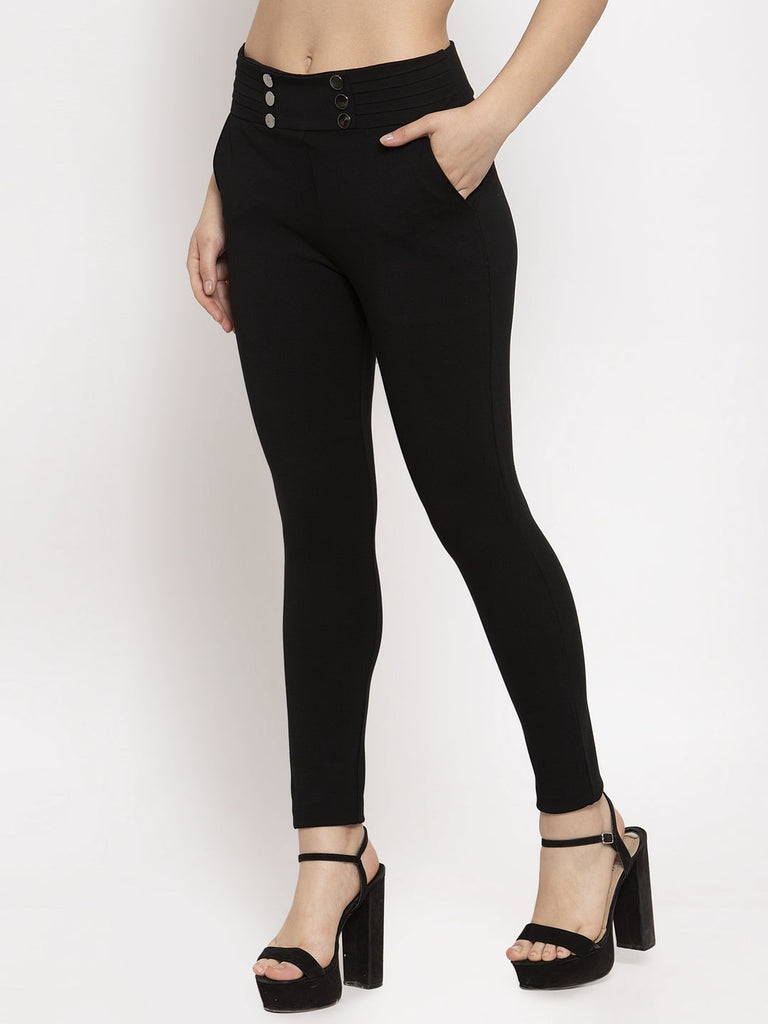 Women's Black Slim Fit Jeggings