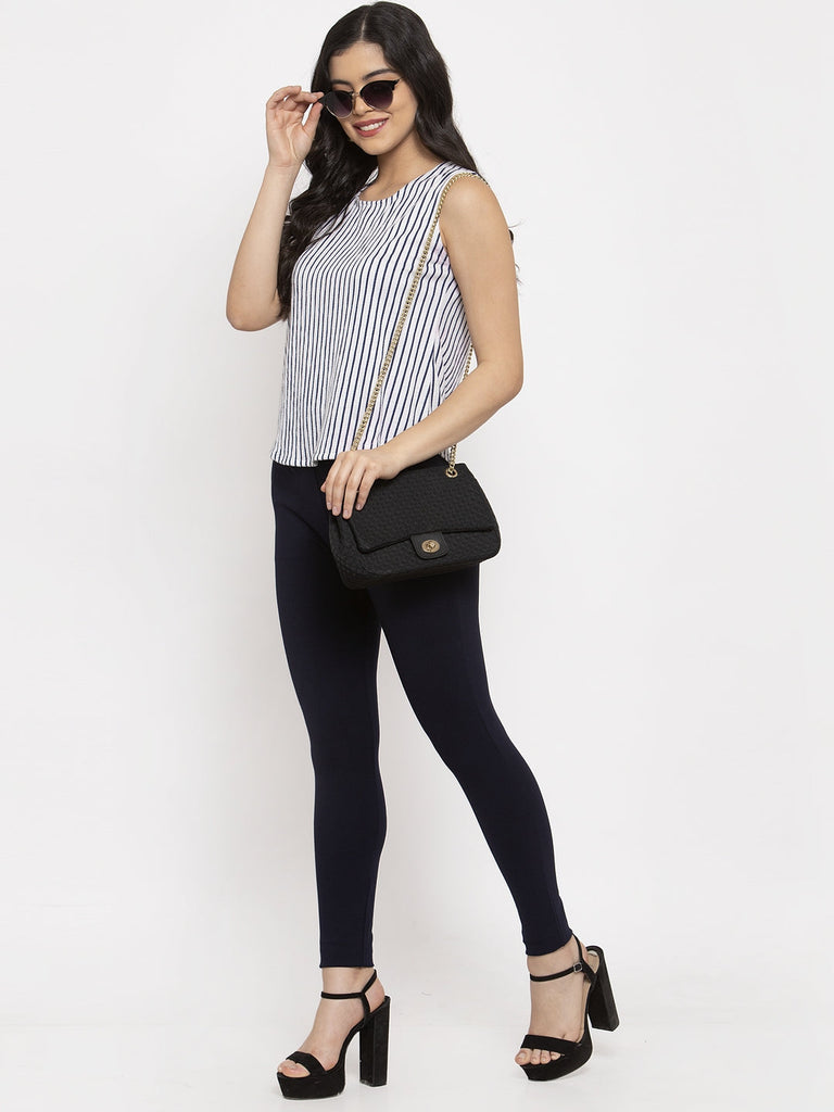 Women's Navy Blue Smart Fit Jeggings