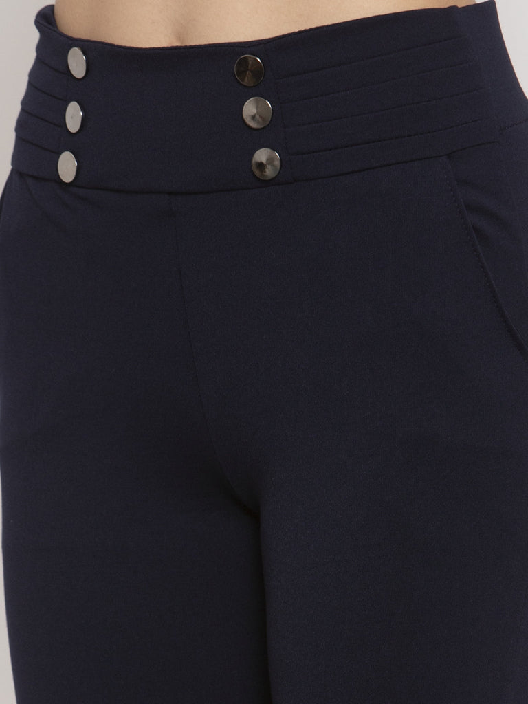Women's Navy Blue Smart Fit Jeggings