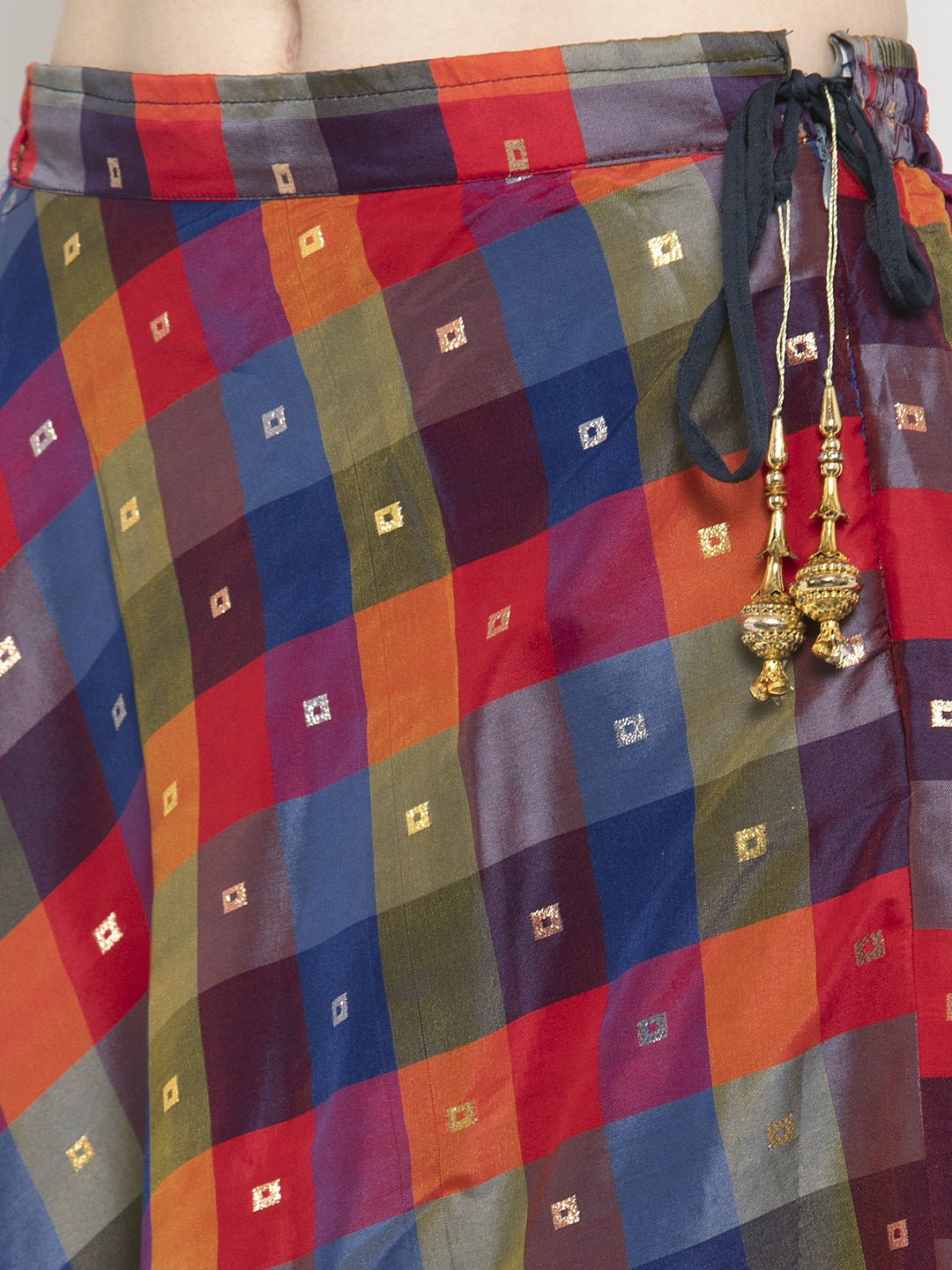 Women's Multicoloured Flared Skirt - Wahe-NOOR
