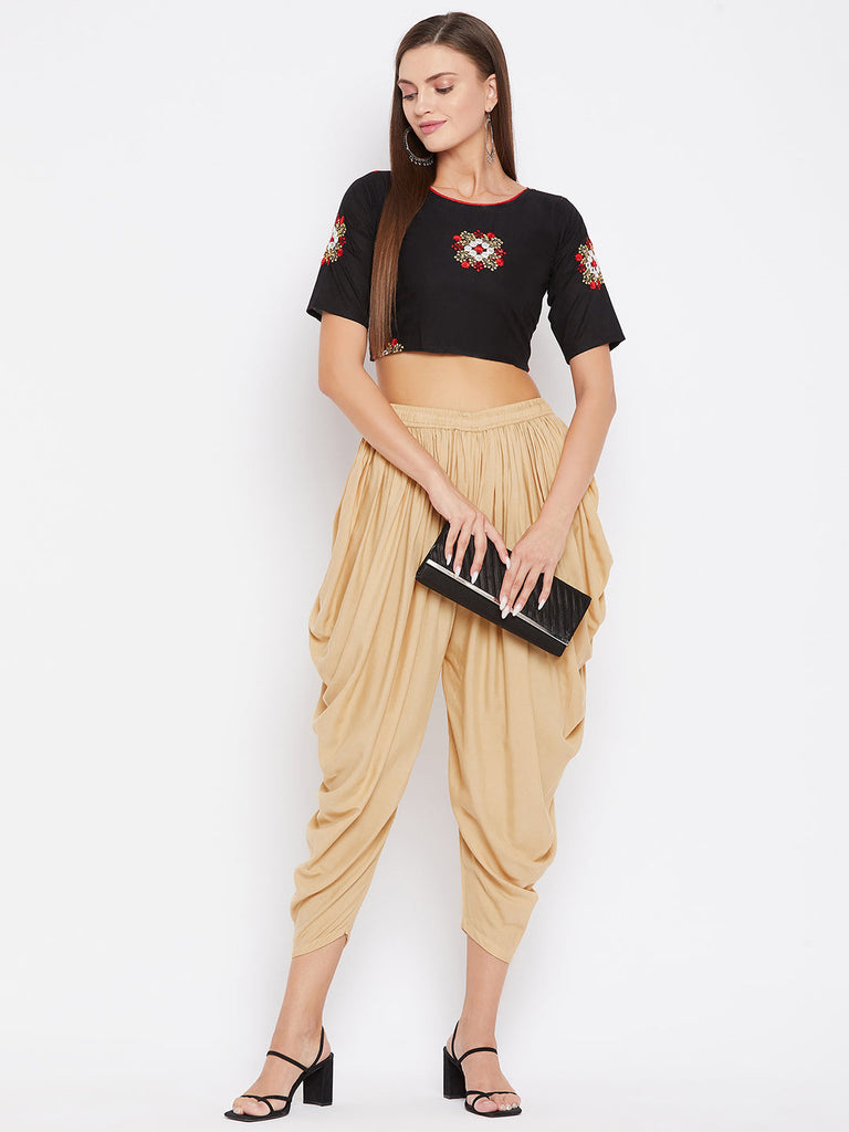 Women's Fawn Rayon Dhoti Salwar