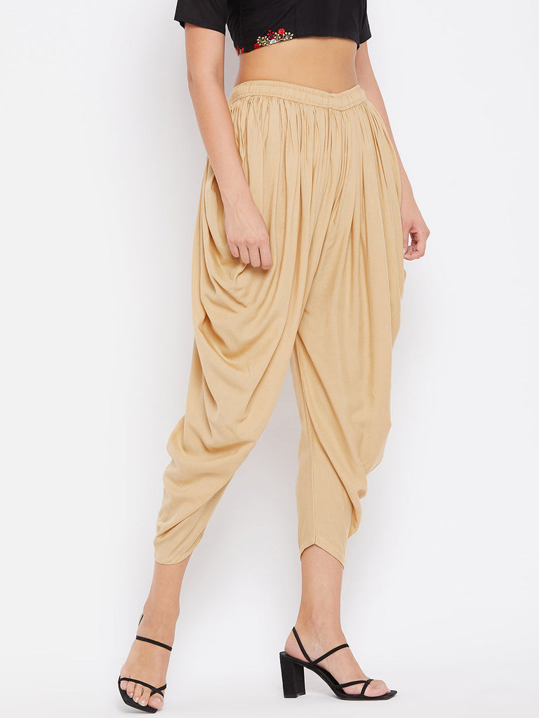 Women's Fawn Rayon Dhoti Salwar