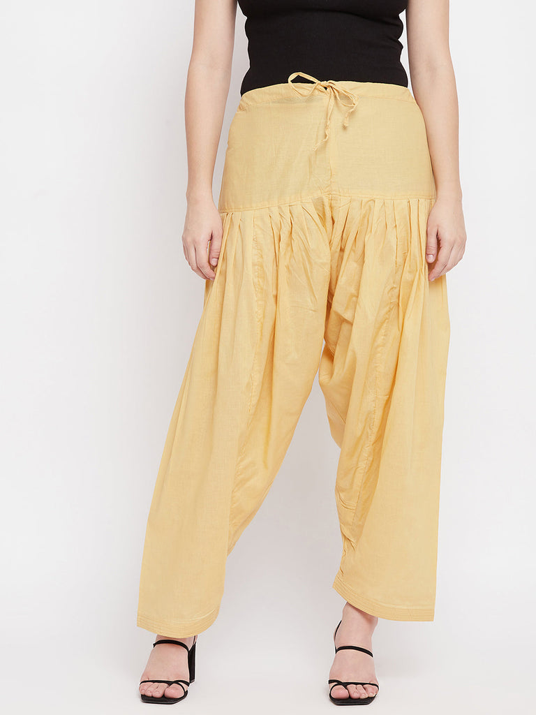 Women's Fawn Solid Cotton Salwar