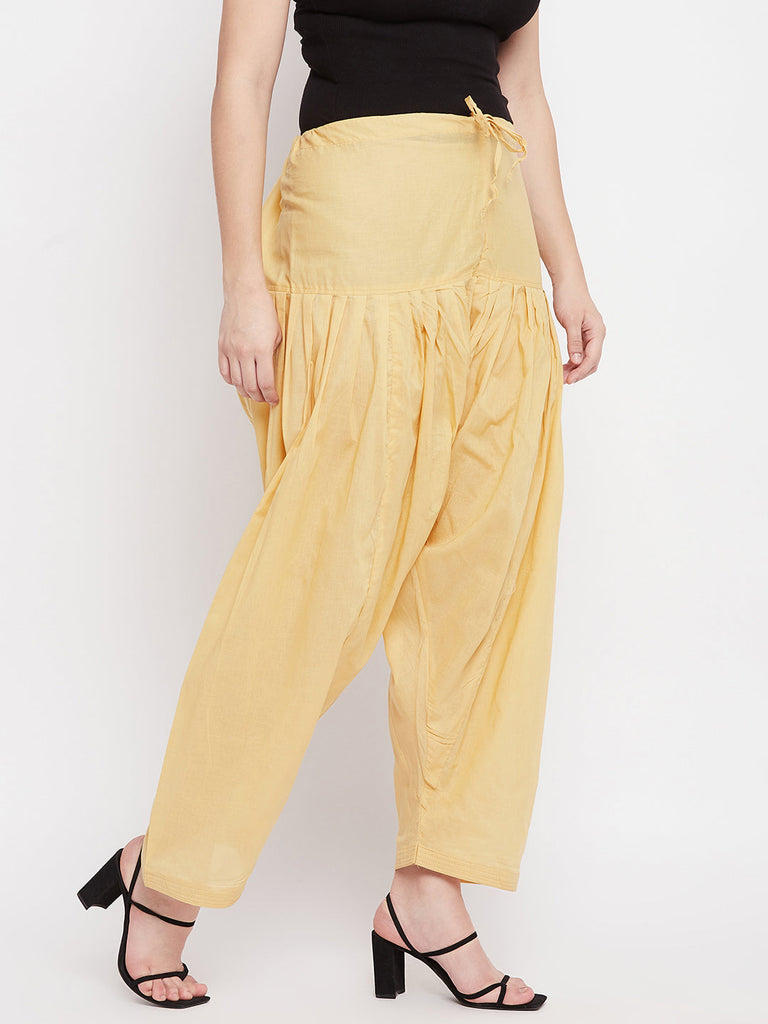 Women's Fawn Solid Cotton Salwar