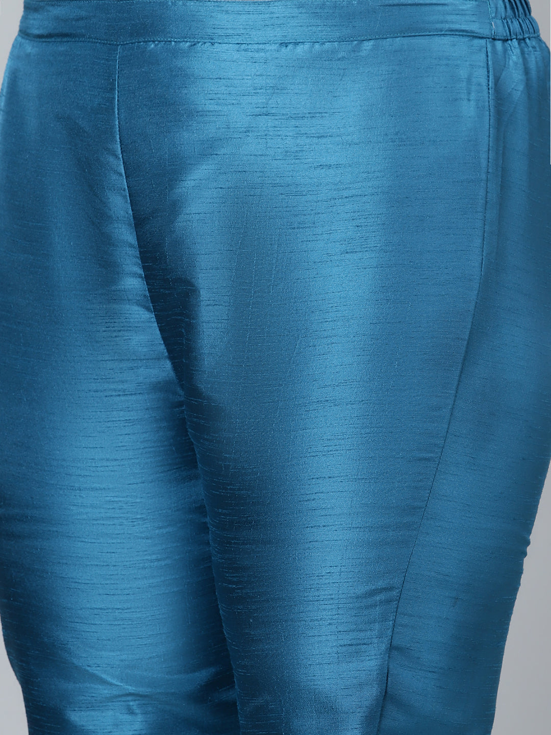 Women's Blue Poly Silk Kurta and Pant Set by Ziyaa- (2pcs set)