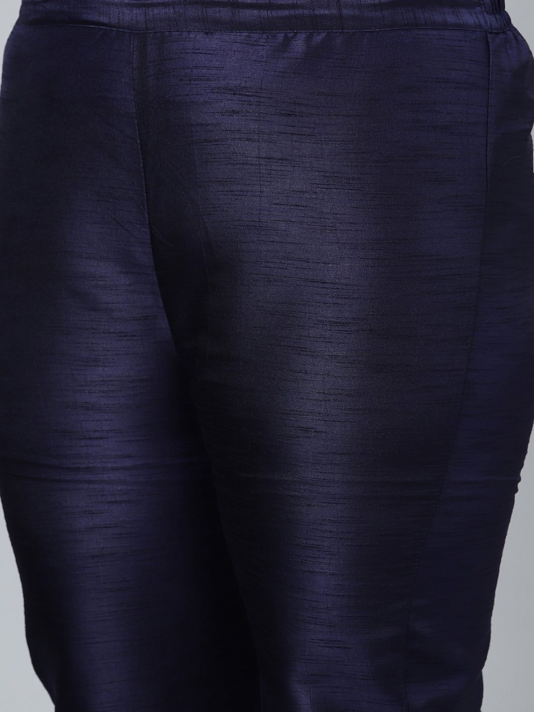Women's Blue Poly Silk Flared Kurta With Pant Set BY Ziyaa- (2pcs set)