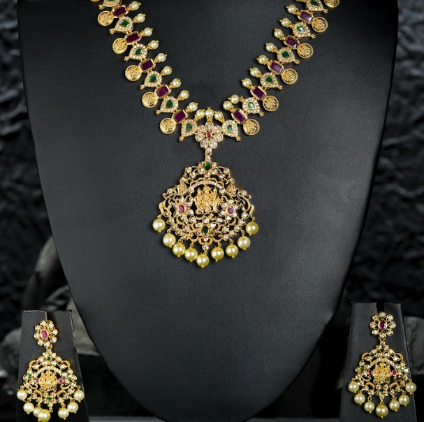 Women's Ramparivar Necklace Set Gold Plated  - Alankara