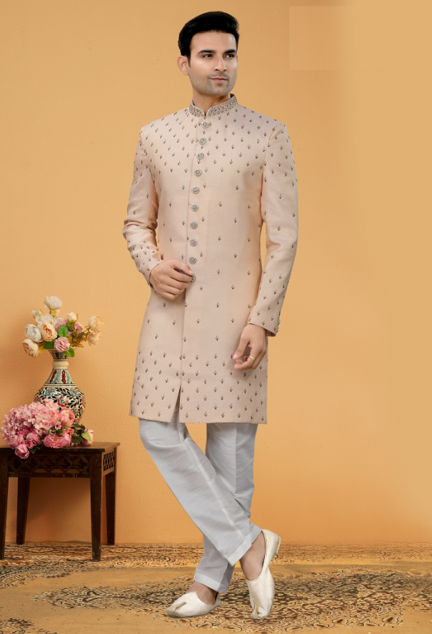 Men's Pink Indo-Western Collection - Dwija Fashion Men