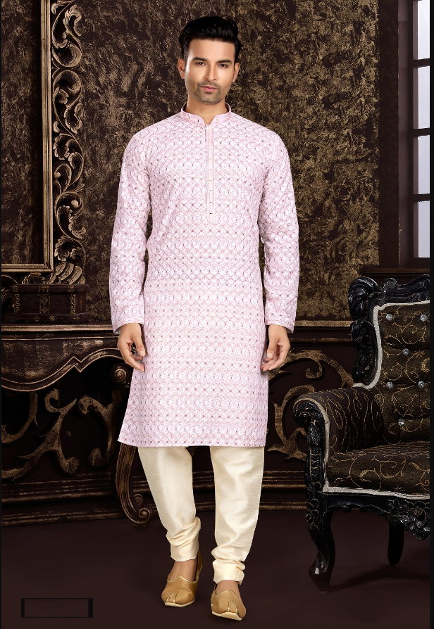 Pink kurta pajama design sale