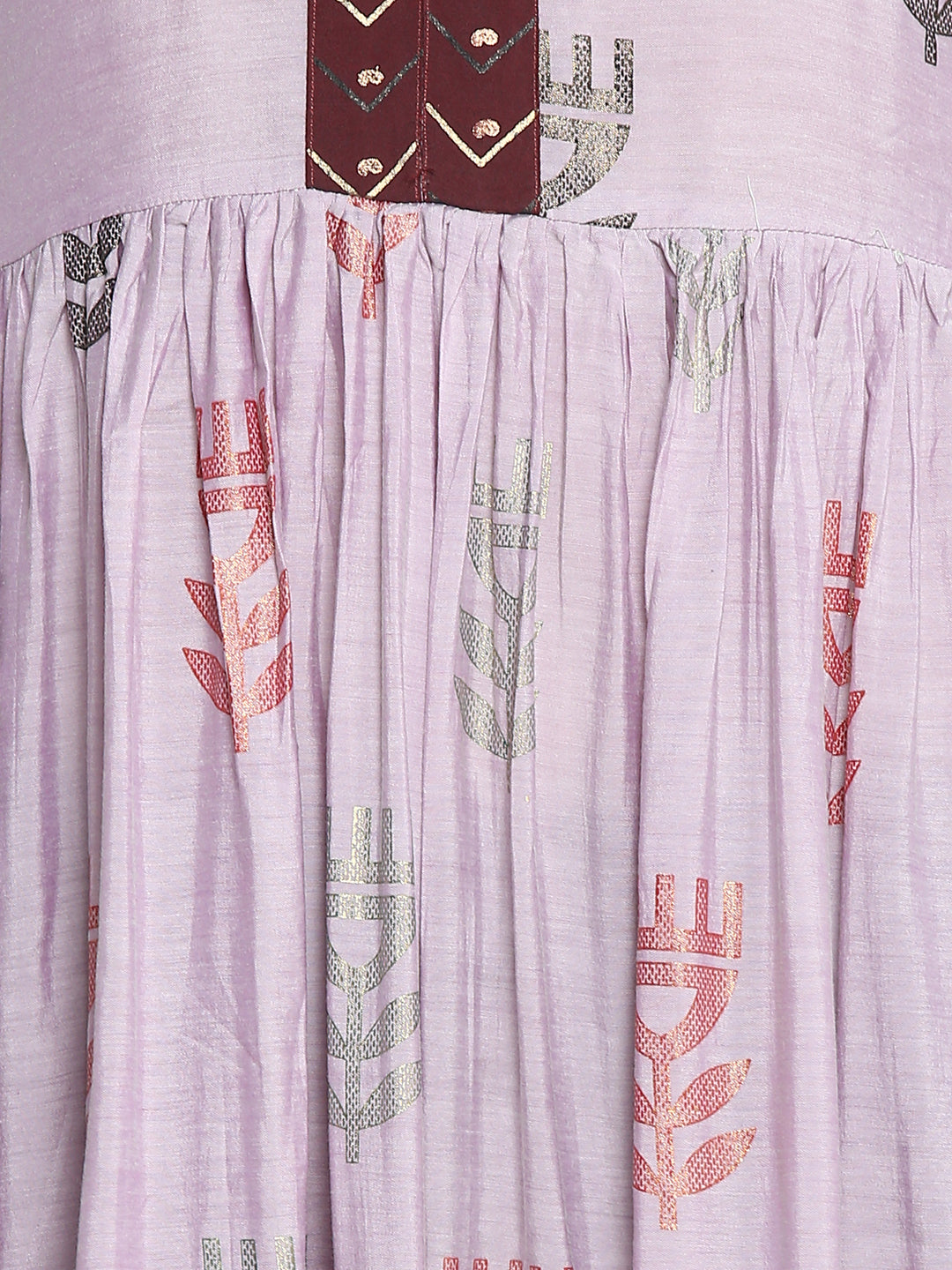 Women's Grey Color Muslin Floral A-Line Digital Printed Kurta Pant Set - VAABA