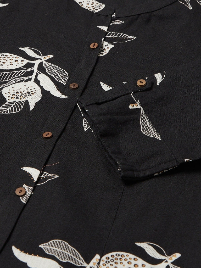 Women's Black Cotton Flex A-Line Kurt