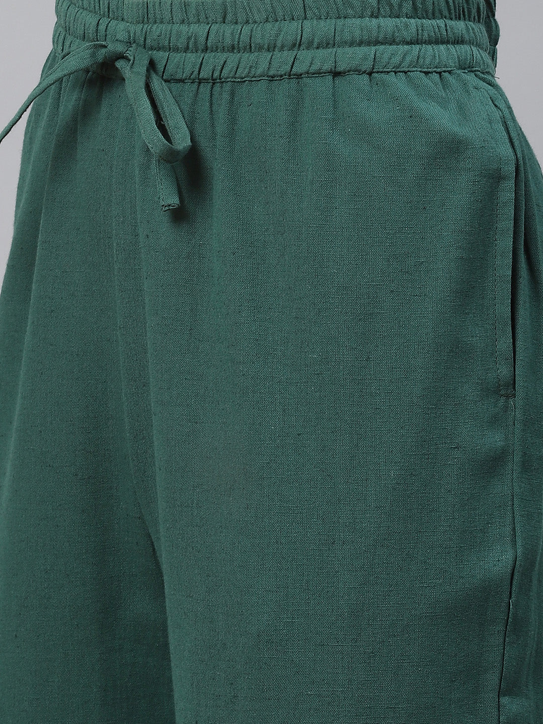 Women's Green Rayon Bandhej Kaftan Pant Set - Wahenoor