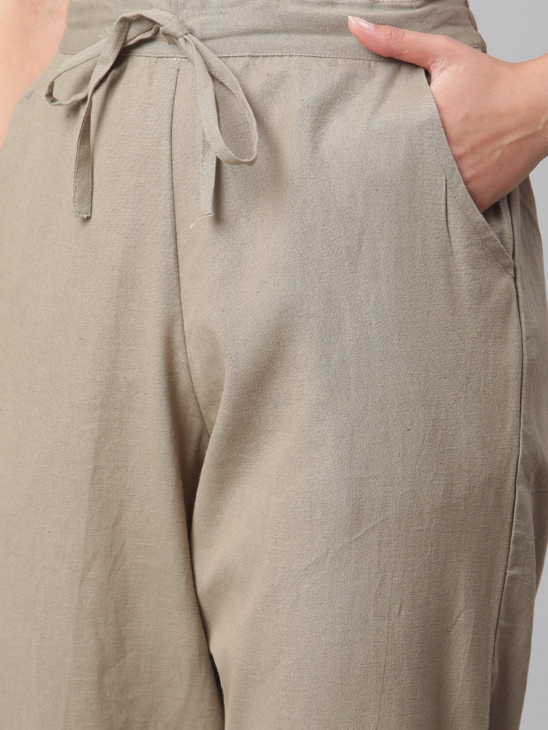 Women's Grey Rayon Kaftan Pant Set - Divena