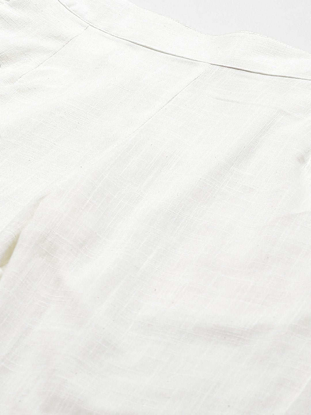 Women's Off White Cotton Trouser  - Wahenoor