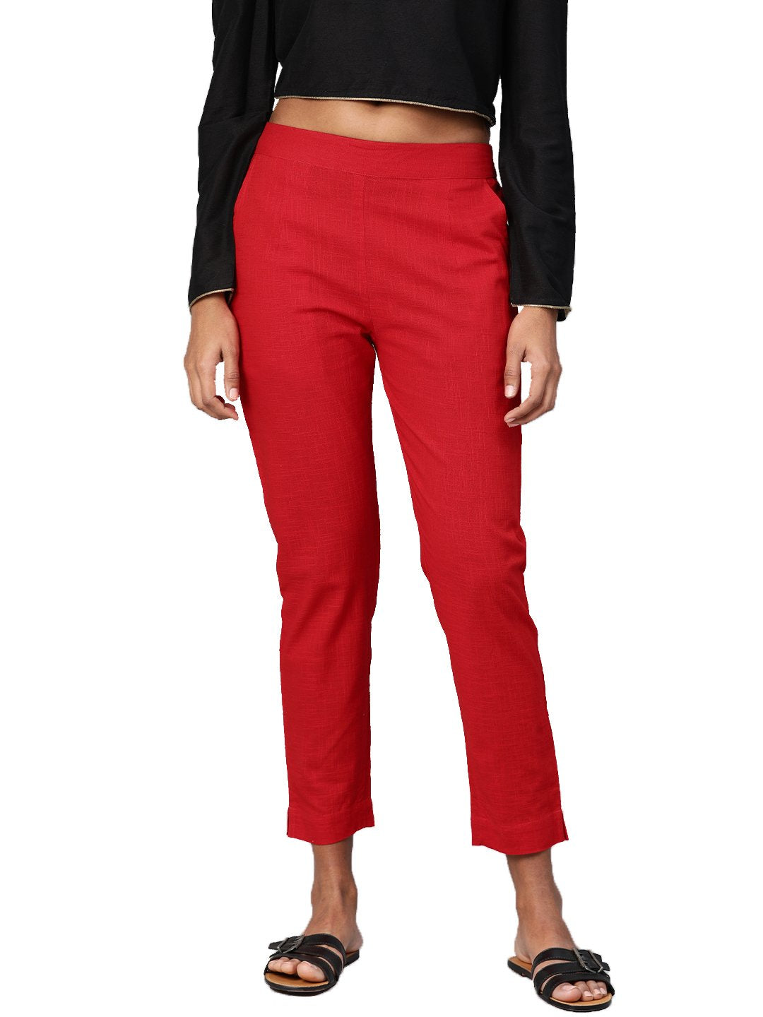 Buy Red Mens Tailored Fit Trouser  Zodiac
