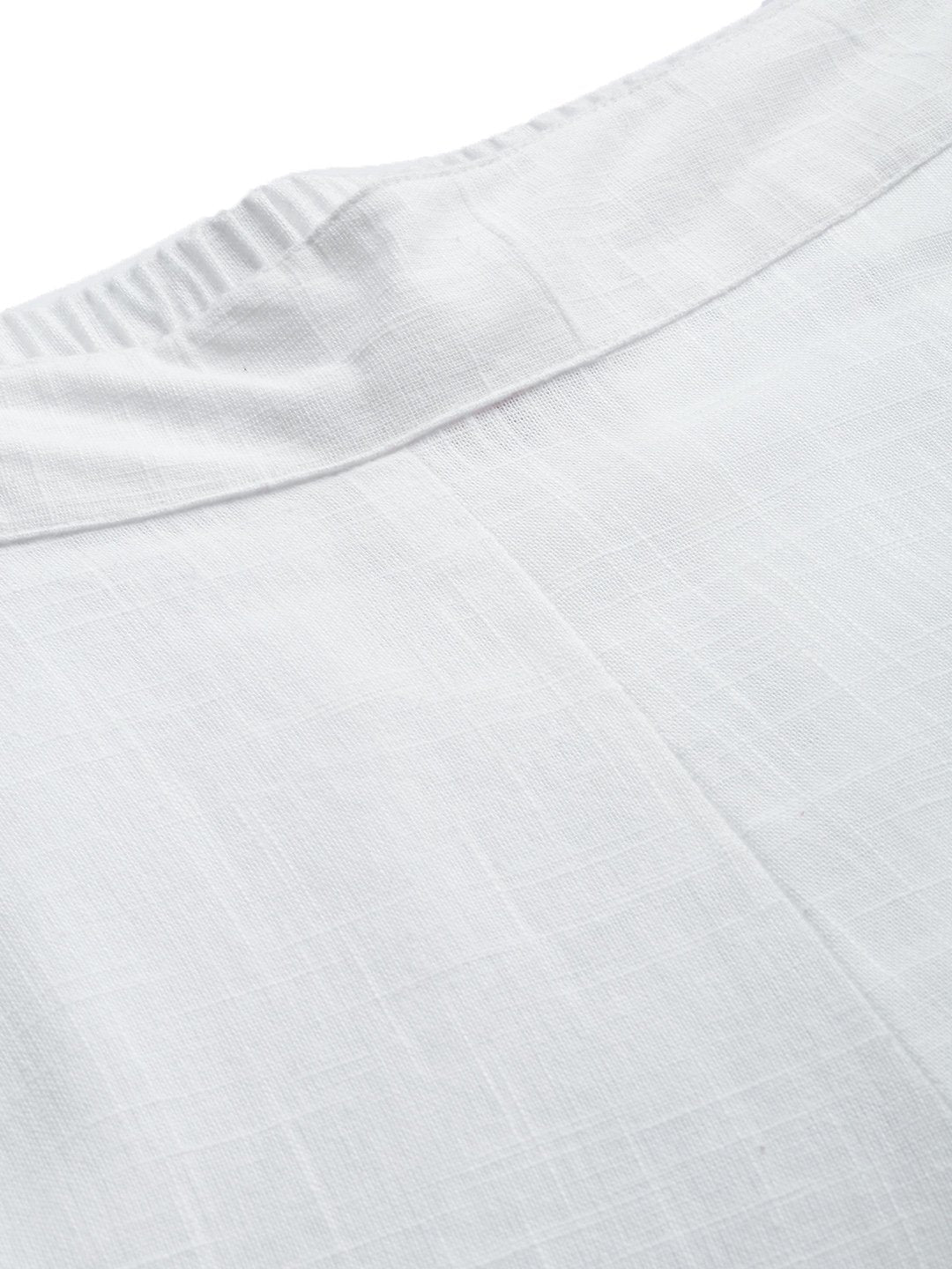 Women's White Cotton Trouser  - Wahenoor