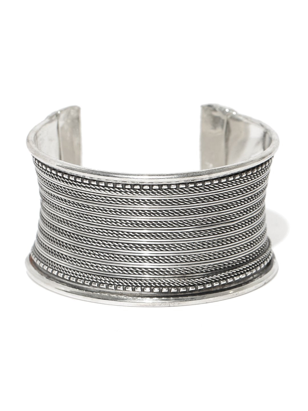 Women's German Silver/Oxidized Cuff Bracelet - Priyaasi