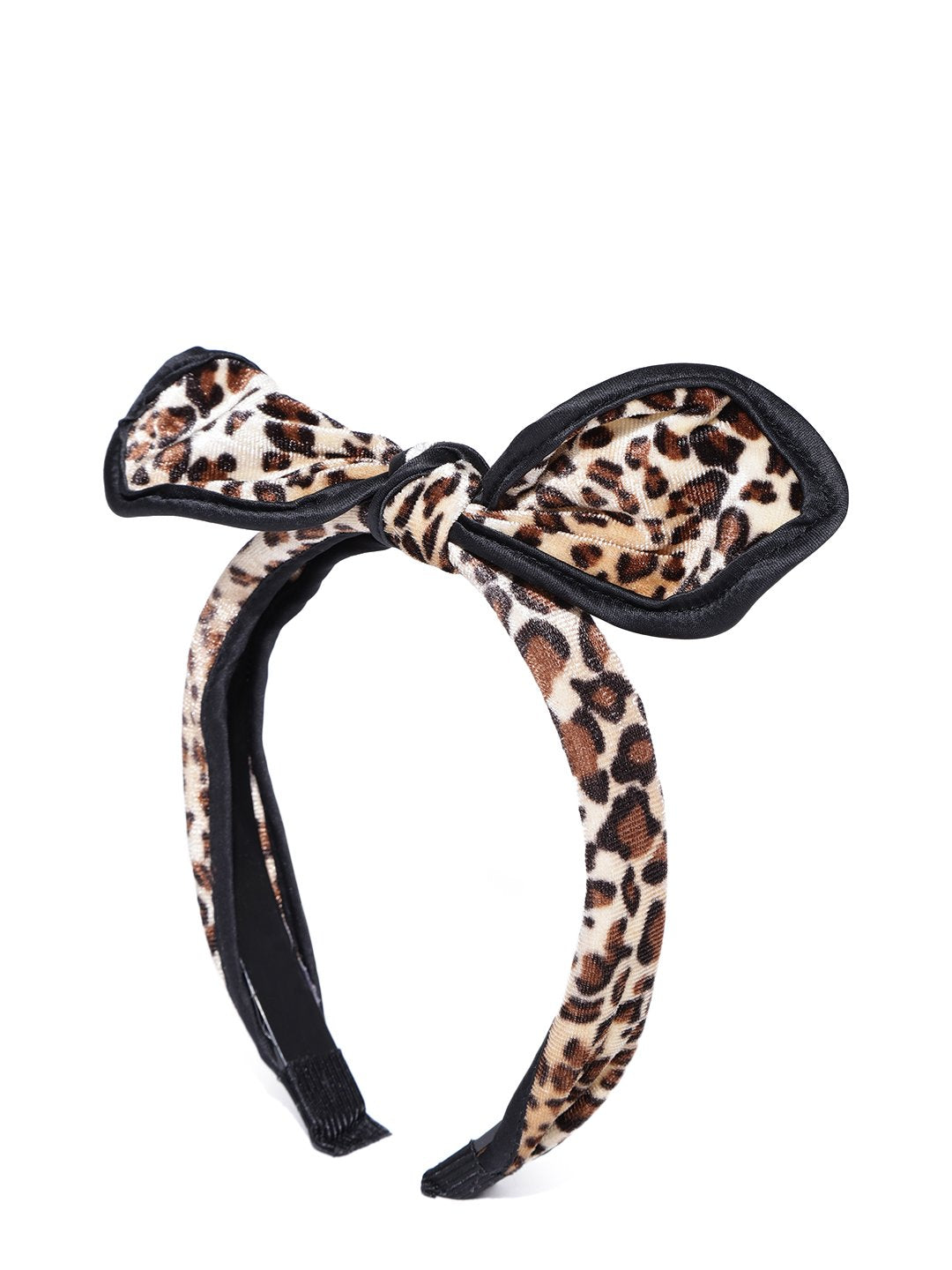 Women's Designer Tiger Skin Colour Tie Knot Designed Hairband For Girls - Priyaasi