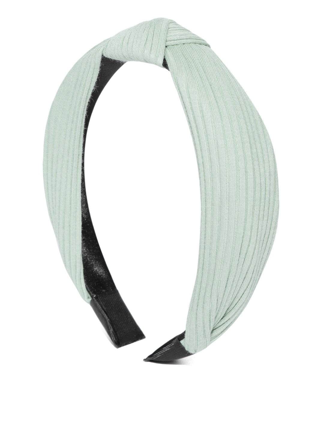 Women's Cross Knot Design Sea Green Colour Hairband - Priyaasi