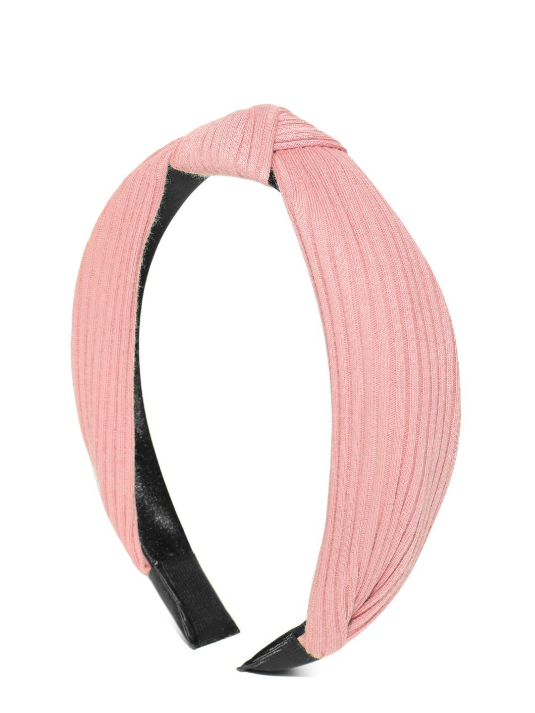 Women's Cross Knot Design Salmon Pink Colour Hairband - Priyaasi