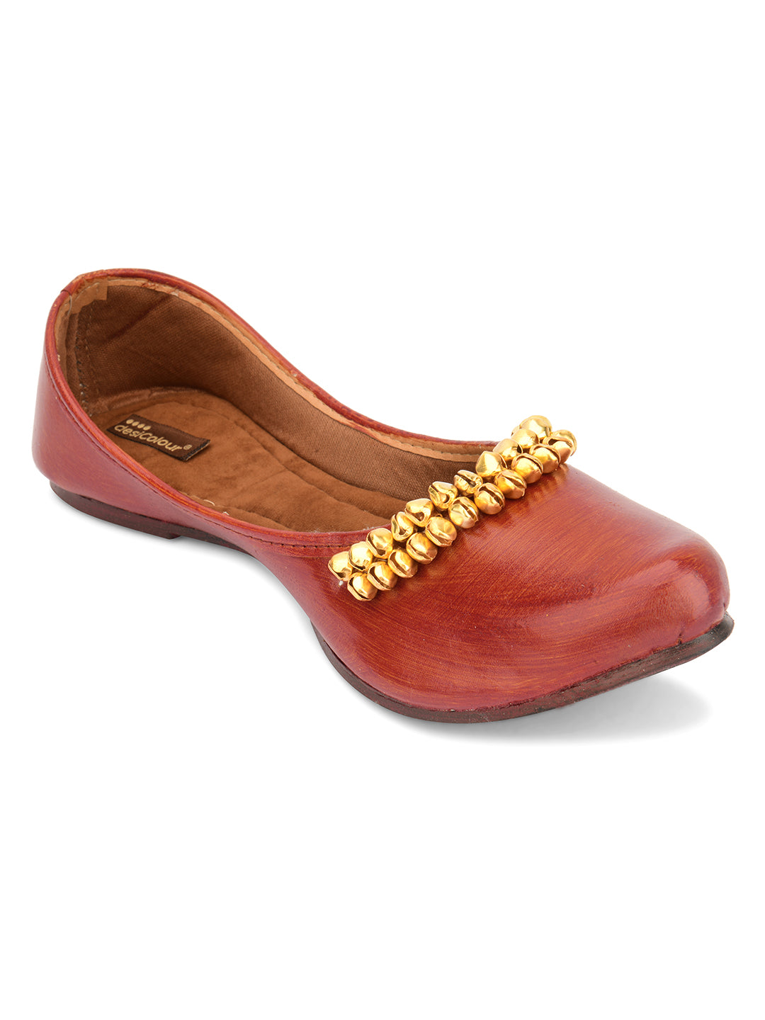 Women's Ghungroo Brown  Indian Ethnic Comfort Footwear