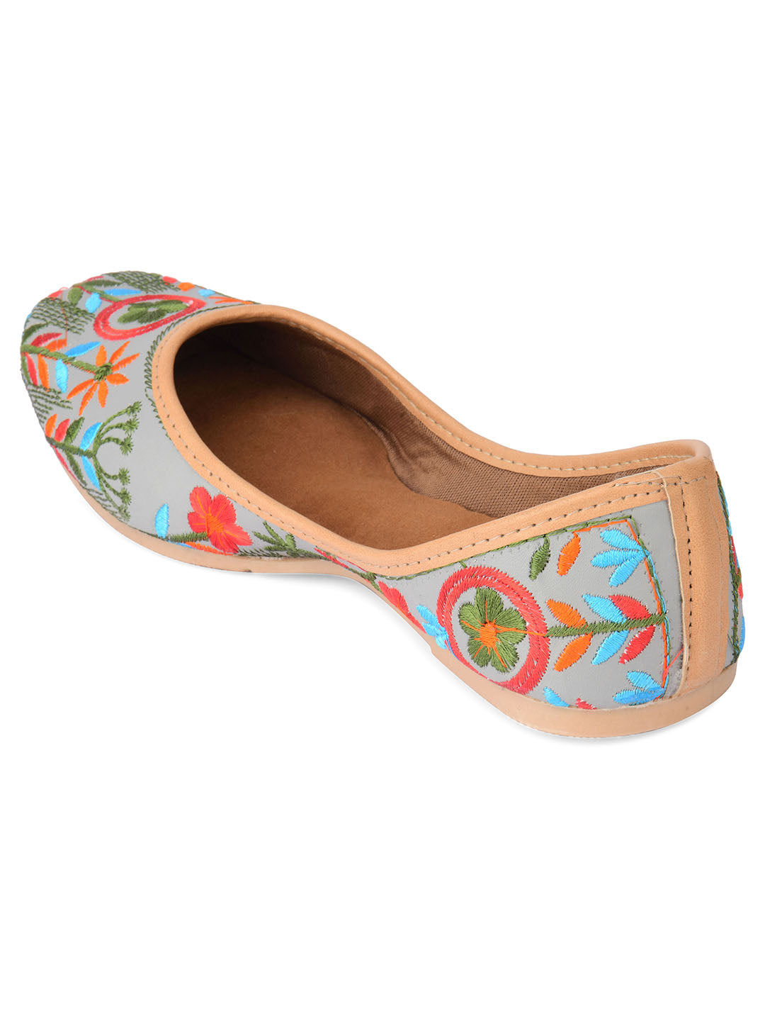 Women's Grey Forest  Indian Ethnic Comfort Footwear - Desi Colour