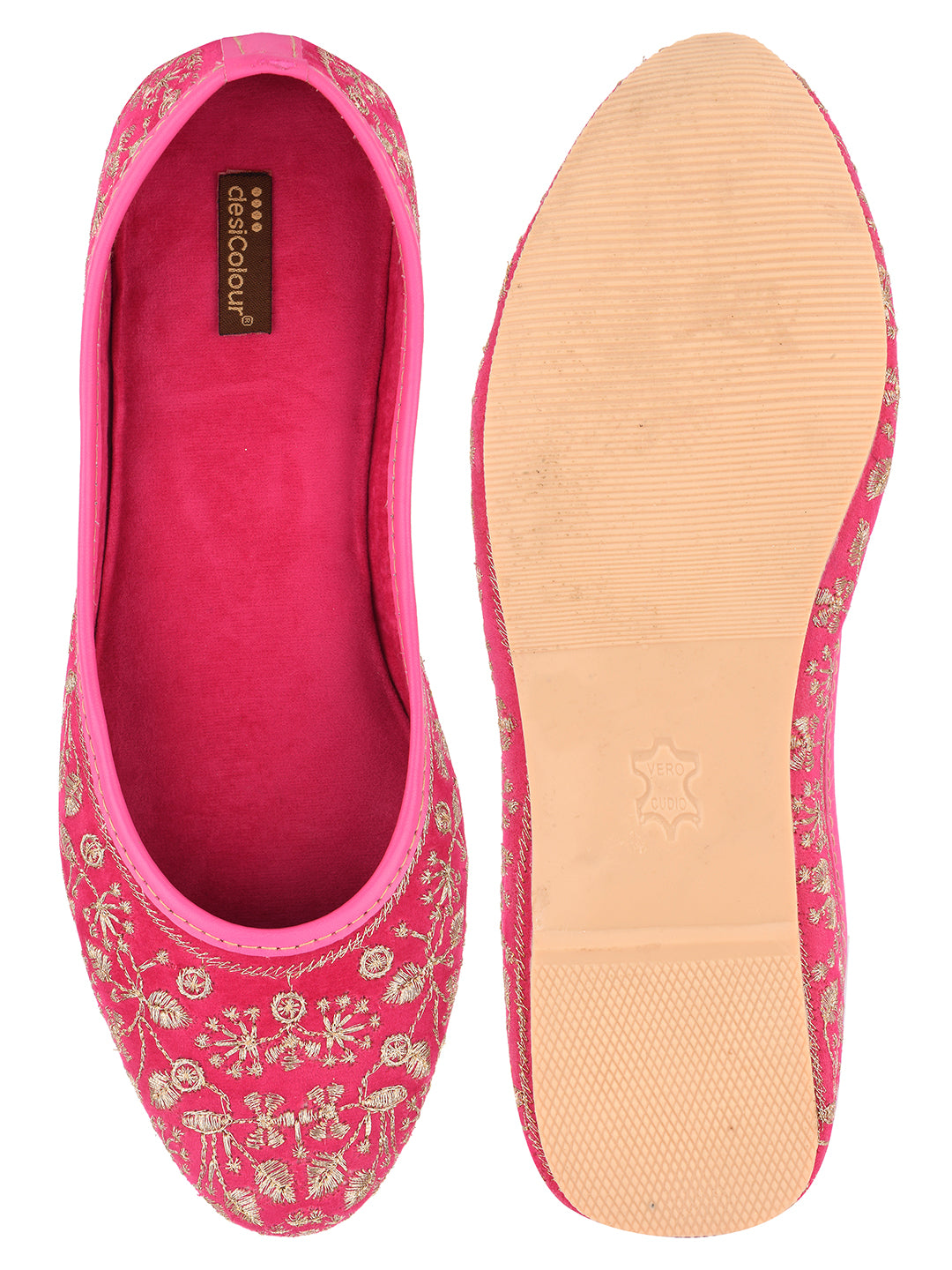 Women's Pink Boutique  Indian Ethnic Comfort Footwear - Desi Colour