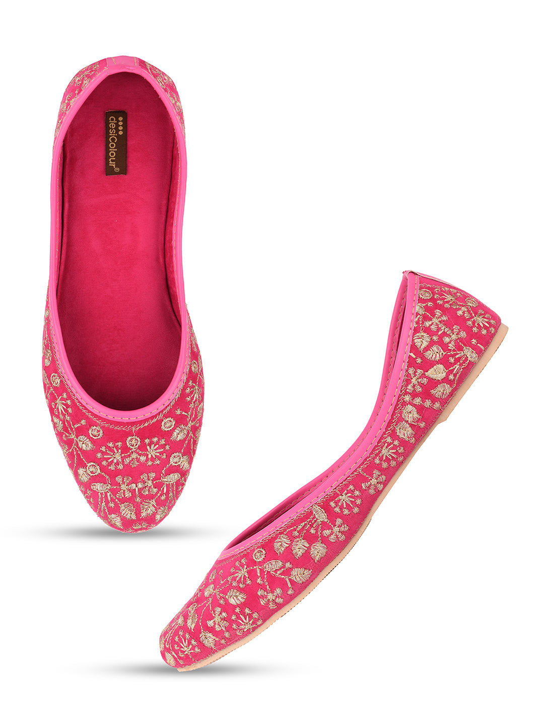 Women's Pink Boutique  Indian Ethnic Comfort Footwear - Desi Colour
