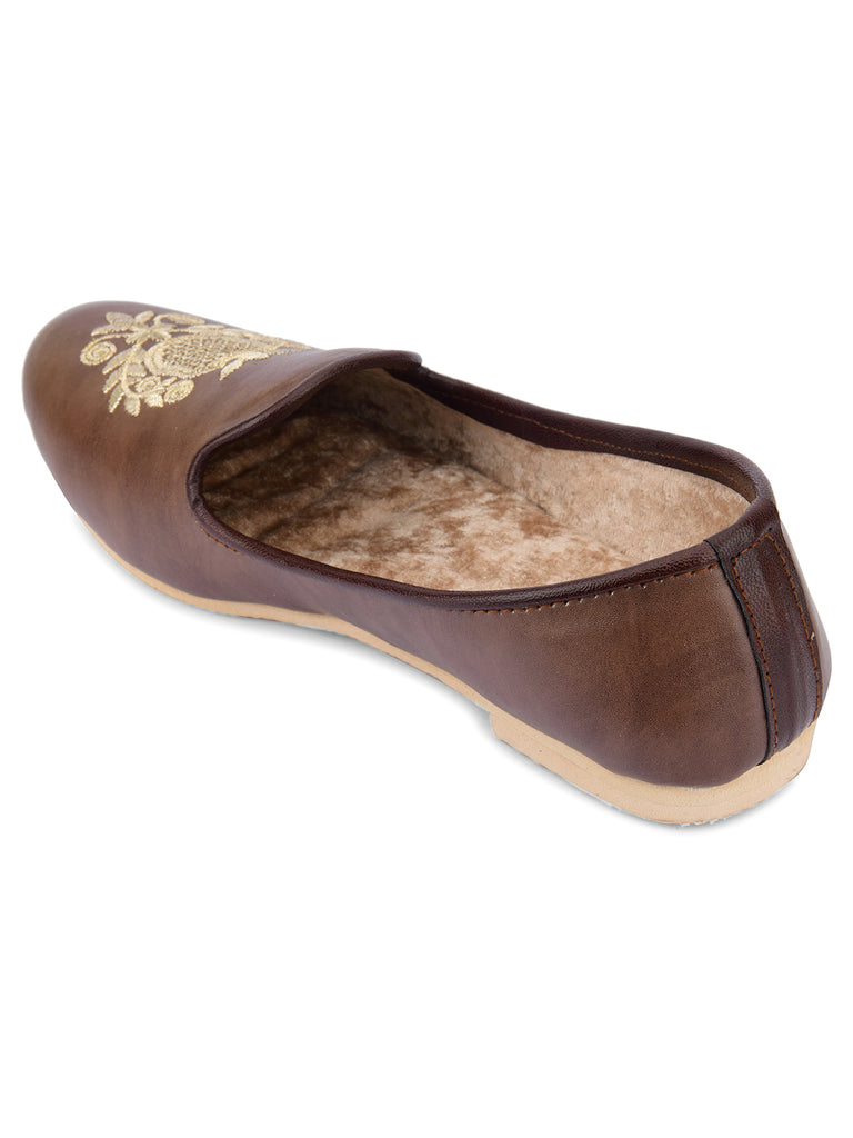 Men's Indian Ethnic Party Wear Brown Footwear