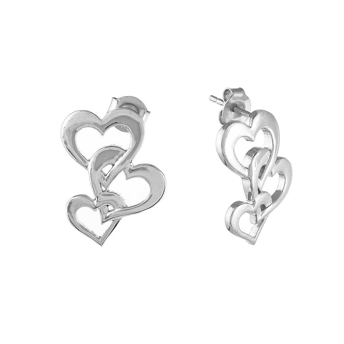 Women's Interlocked Hearts Earrings - Voylla