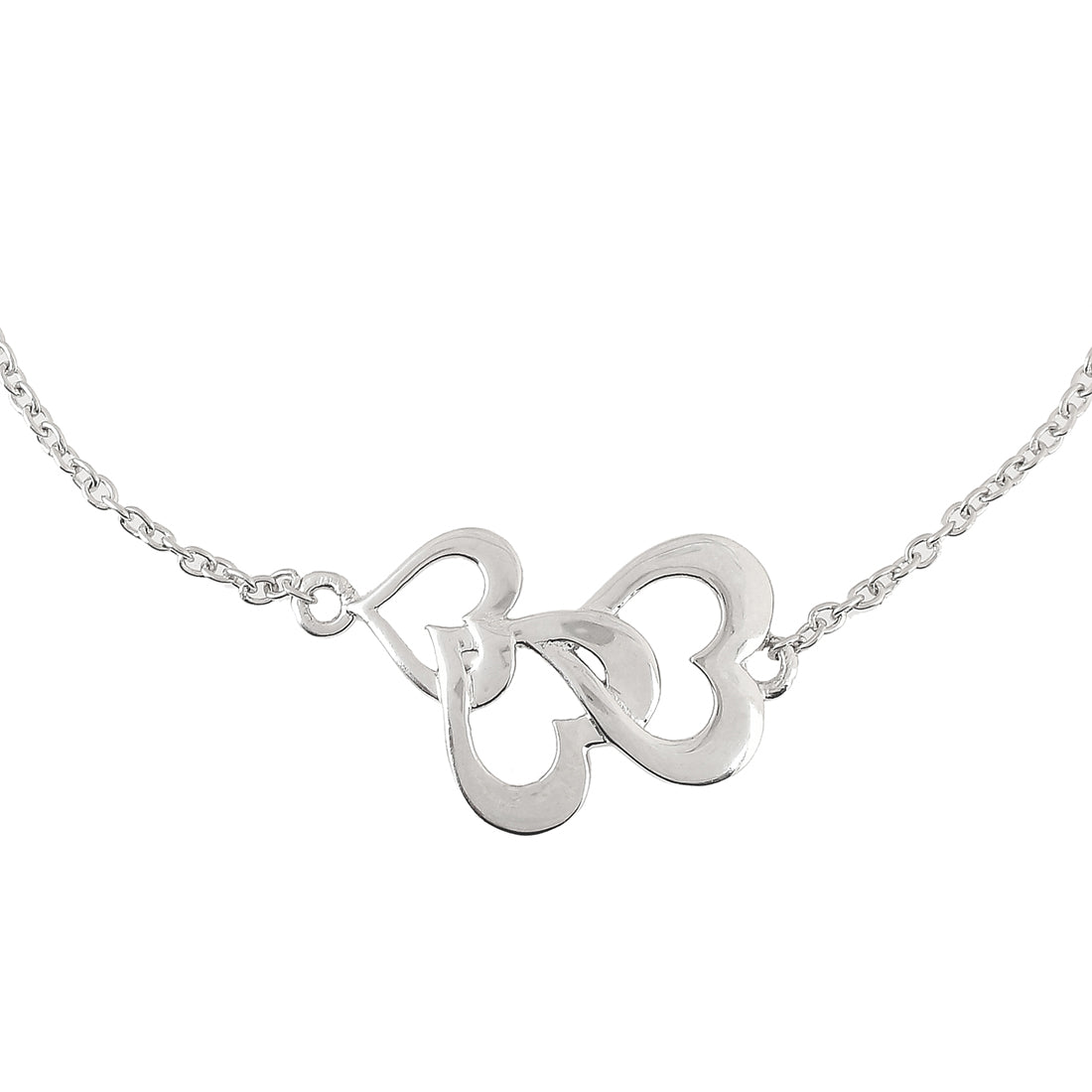 Women's Interlocked Hearts Chain Bracelet - Voylla