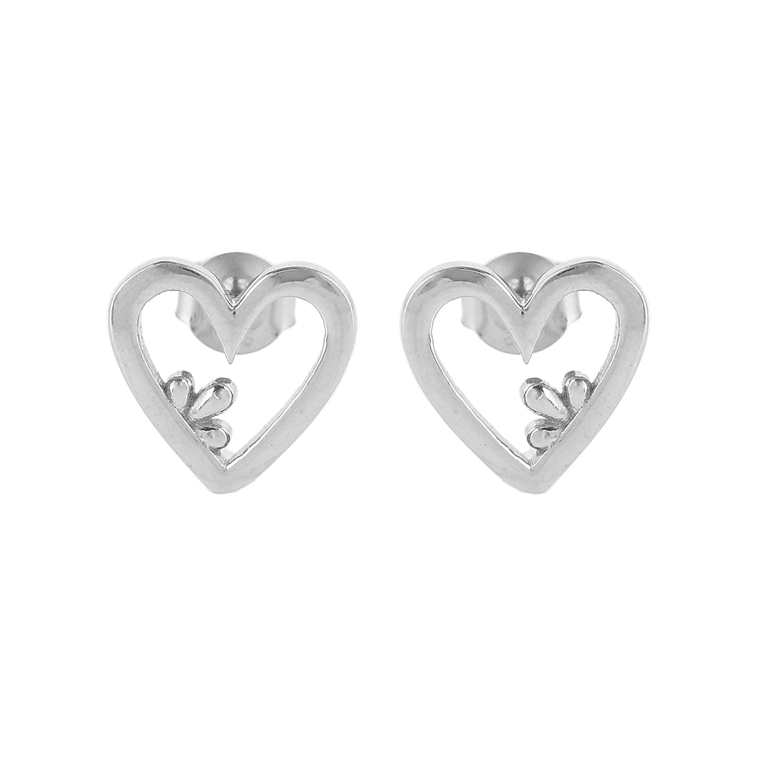 Women's Heart And Clover Earrings - Voylla