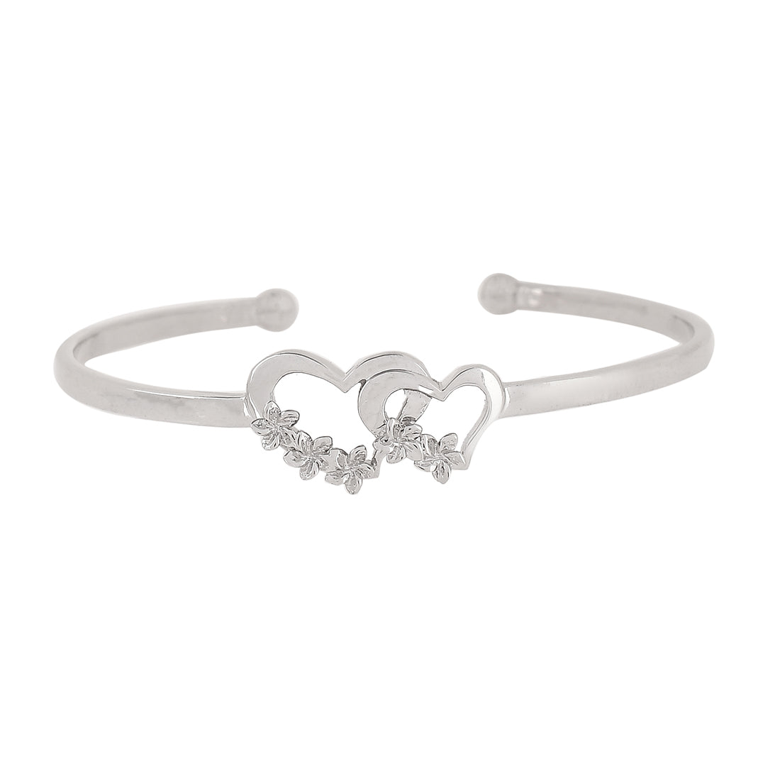 Women's Studded Linked Hearts Bracelet - Voylla