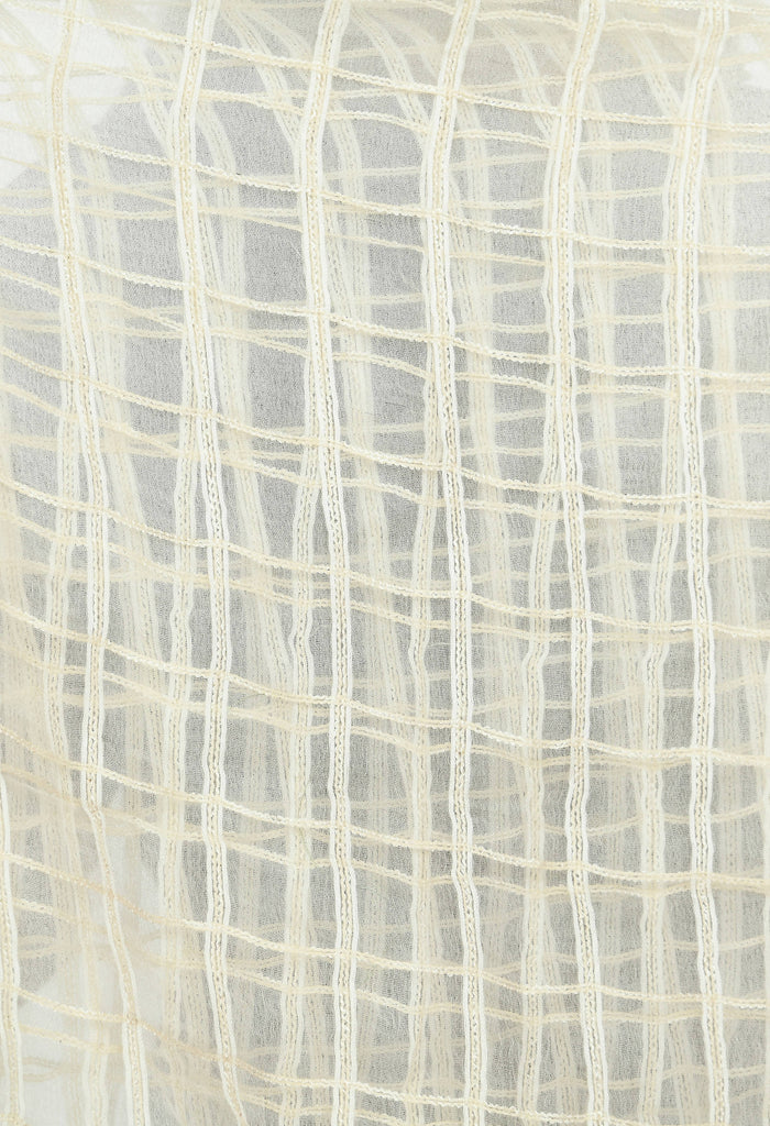 Women's Square Design Off White Dupatta & Chunni Mfd0008