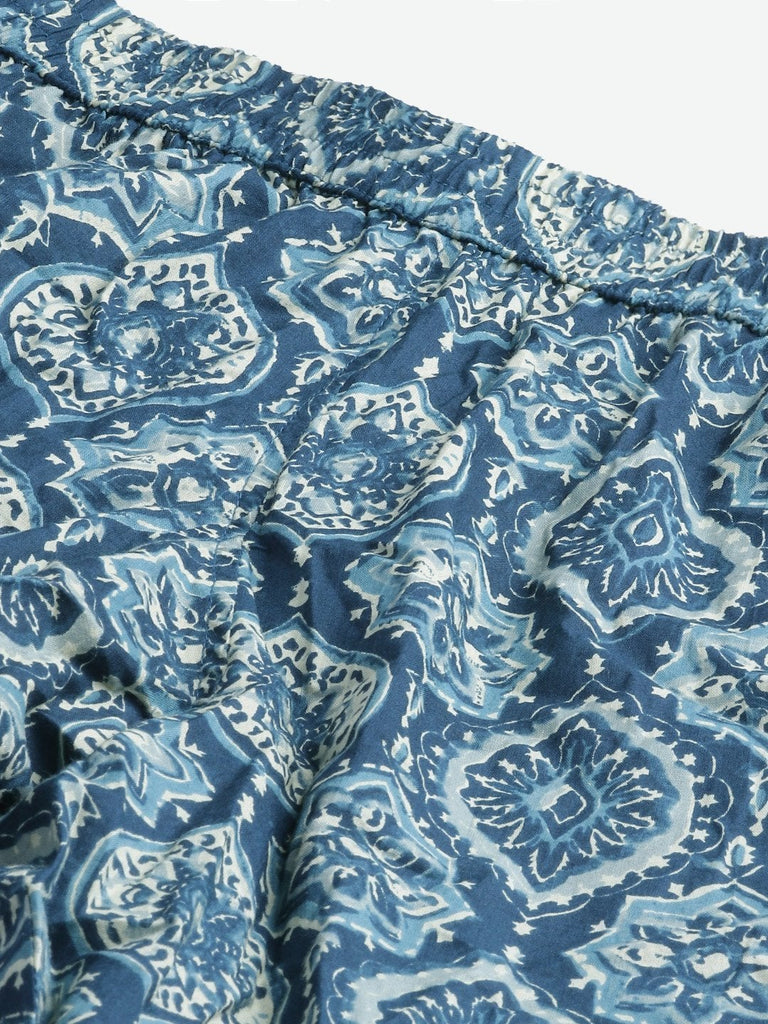 Women's Indigo Cotton Nightwear/Loungewear