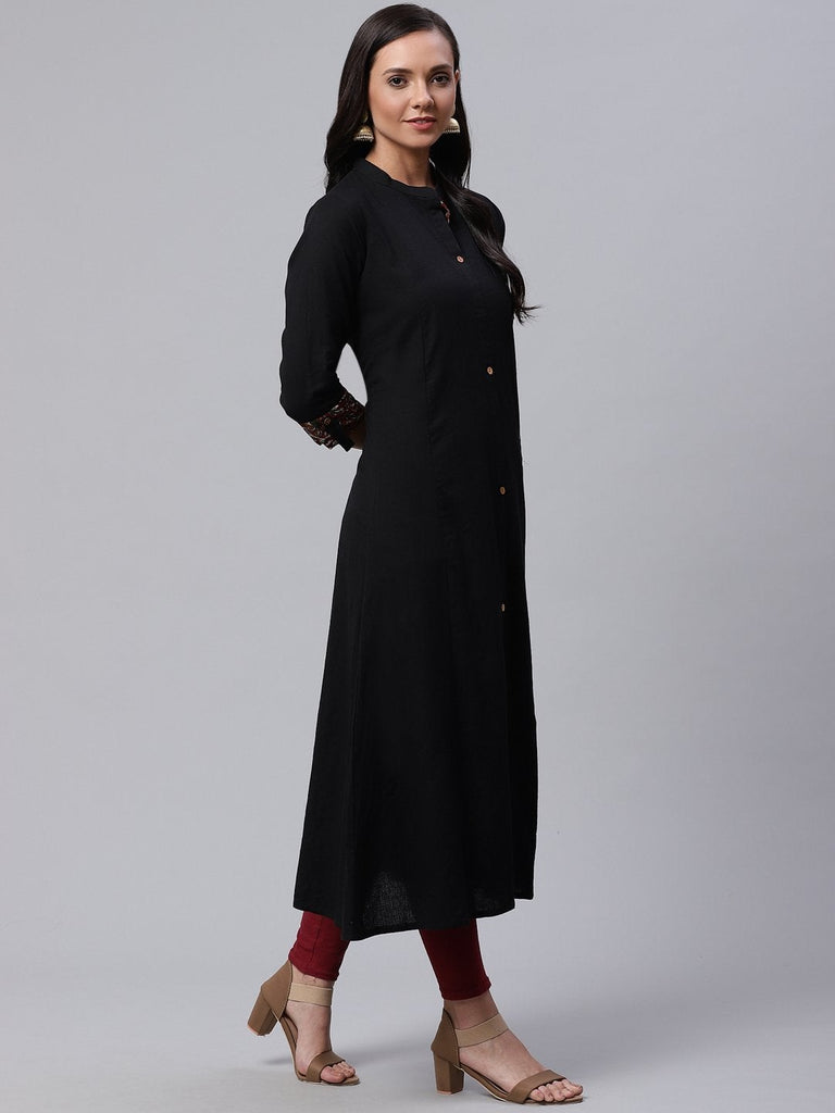 Women's Sequin Work Black Kurta