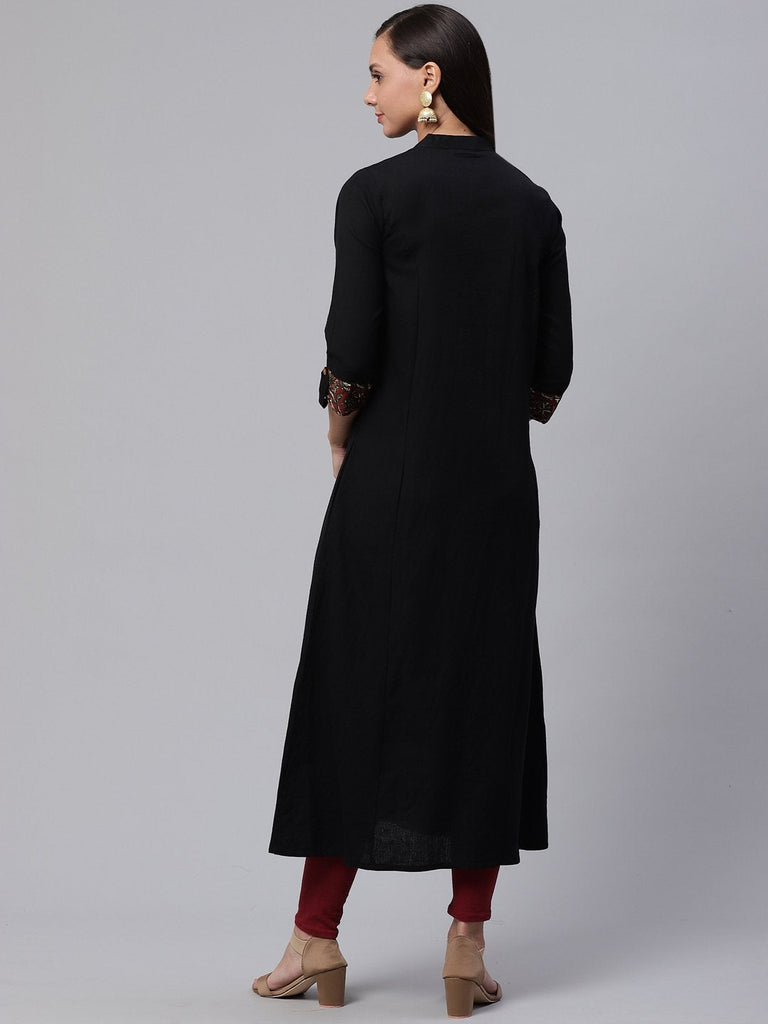 Women's Sequin Work Black Kurta