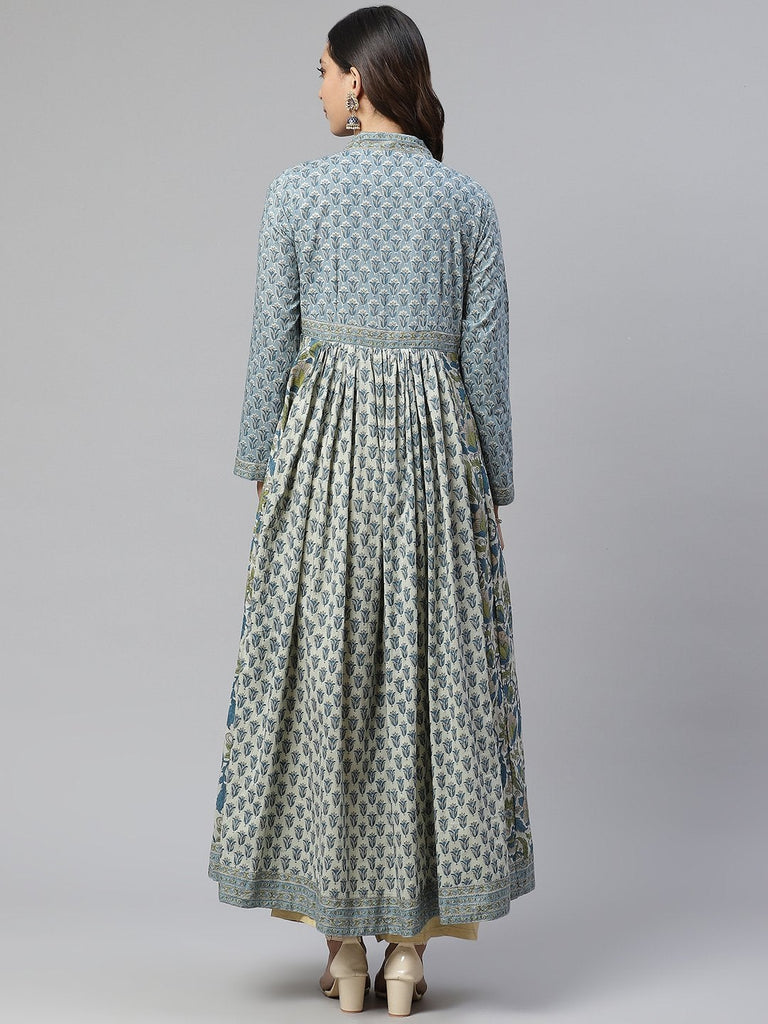 Women's Block Print Mulmul Kurta