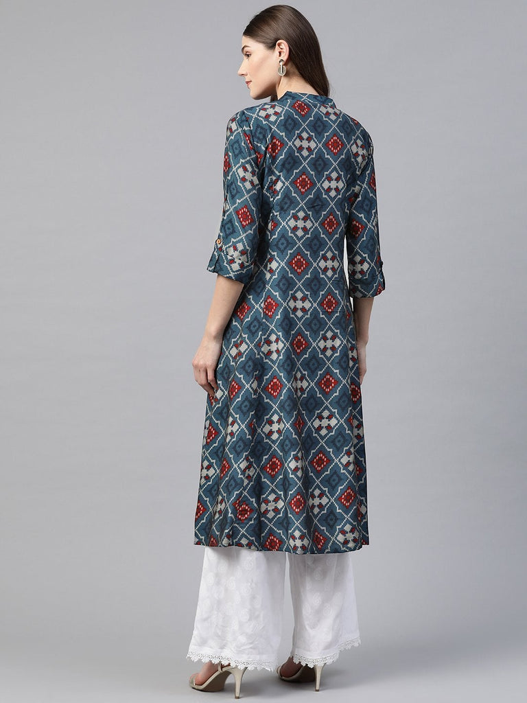 Women's A-Line Printed Rayon Kurta