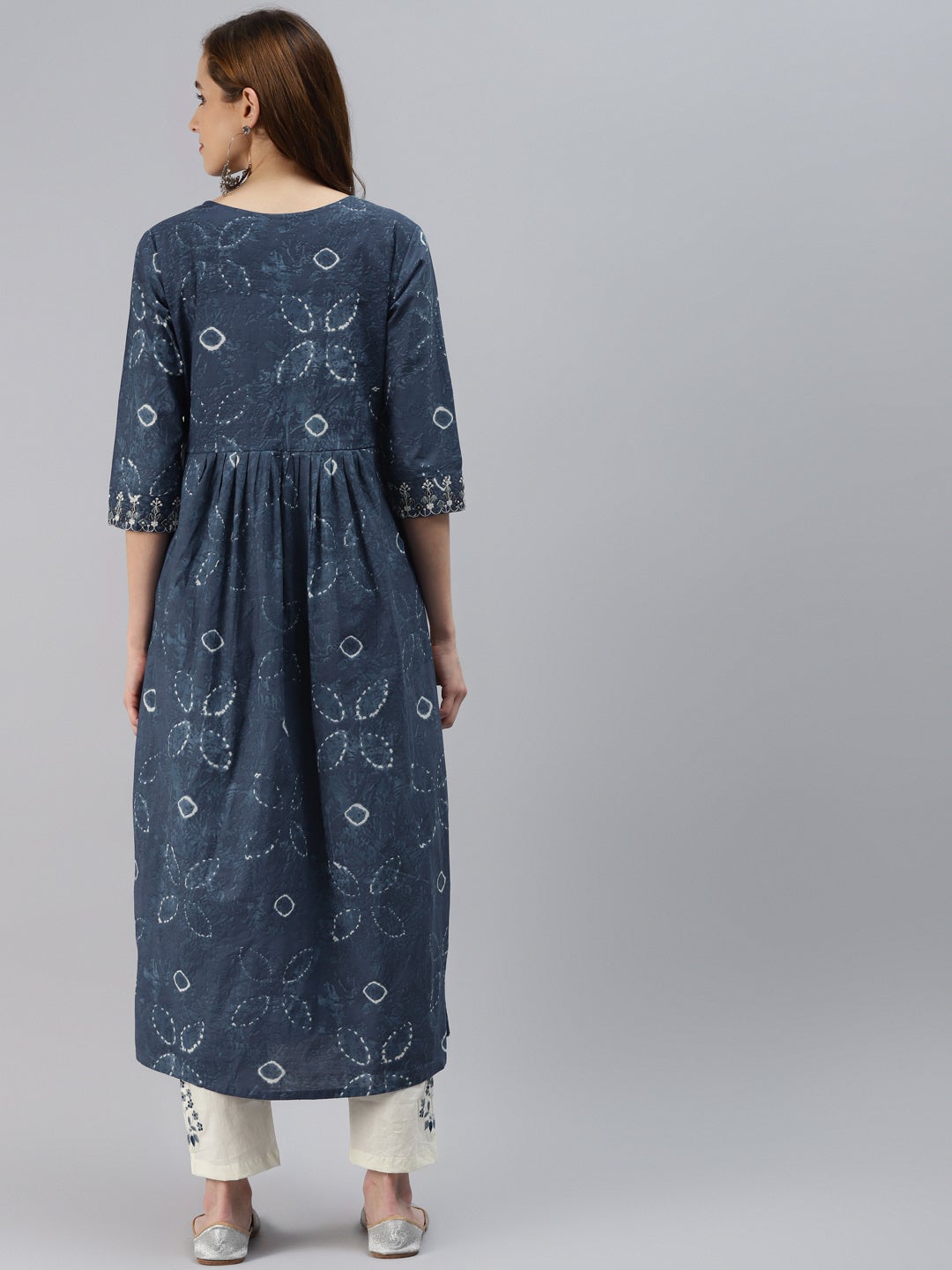 Women's Blue Cotton Kurta Pant Se