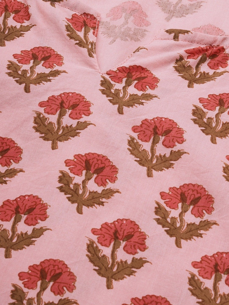 Women's Pink Cotton Loungewear /Nightwear Set