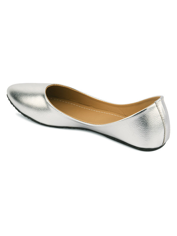 Women's Silver Indian Handcrafted Ethnic Comfort Footwear - Desi Colour