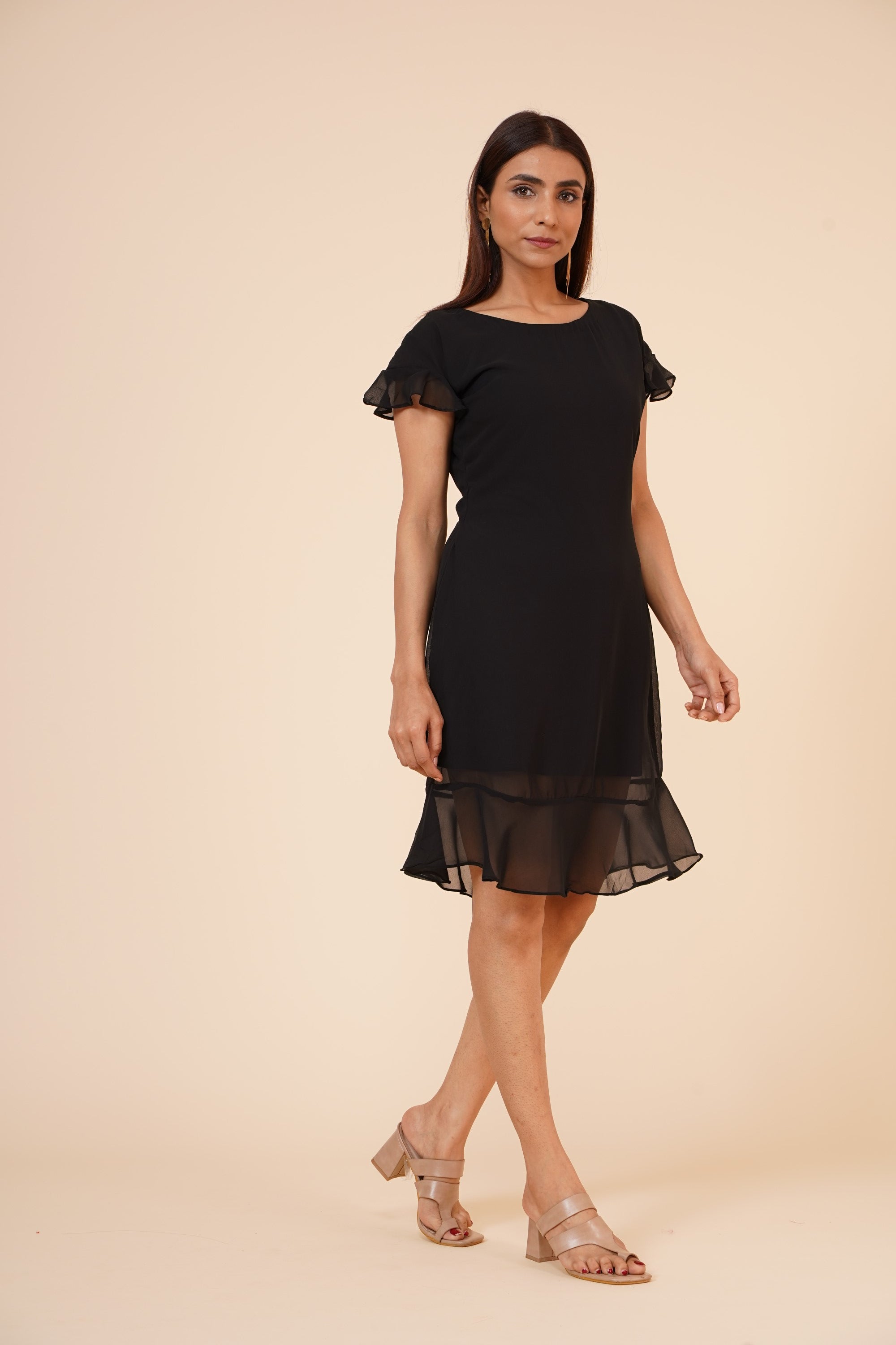 Women's Black Midi Casual Dress XL | Trendia Global Women's Black Midi Casual Dress XL | Trendia Global