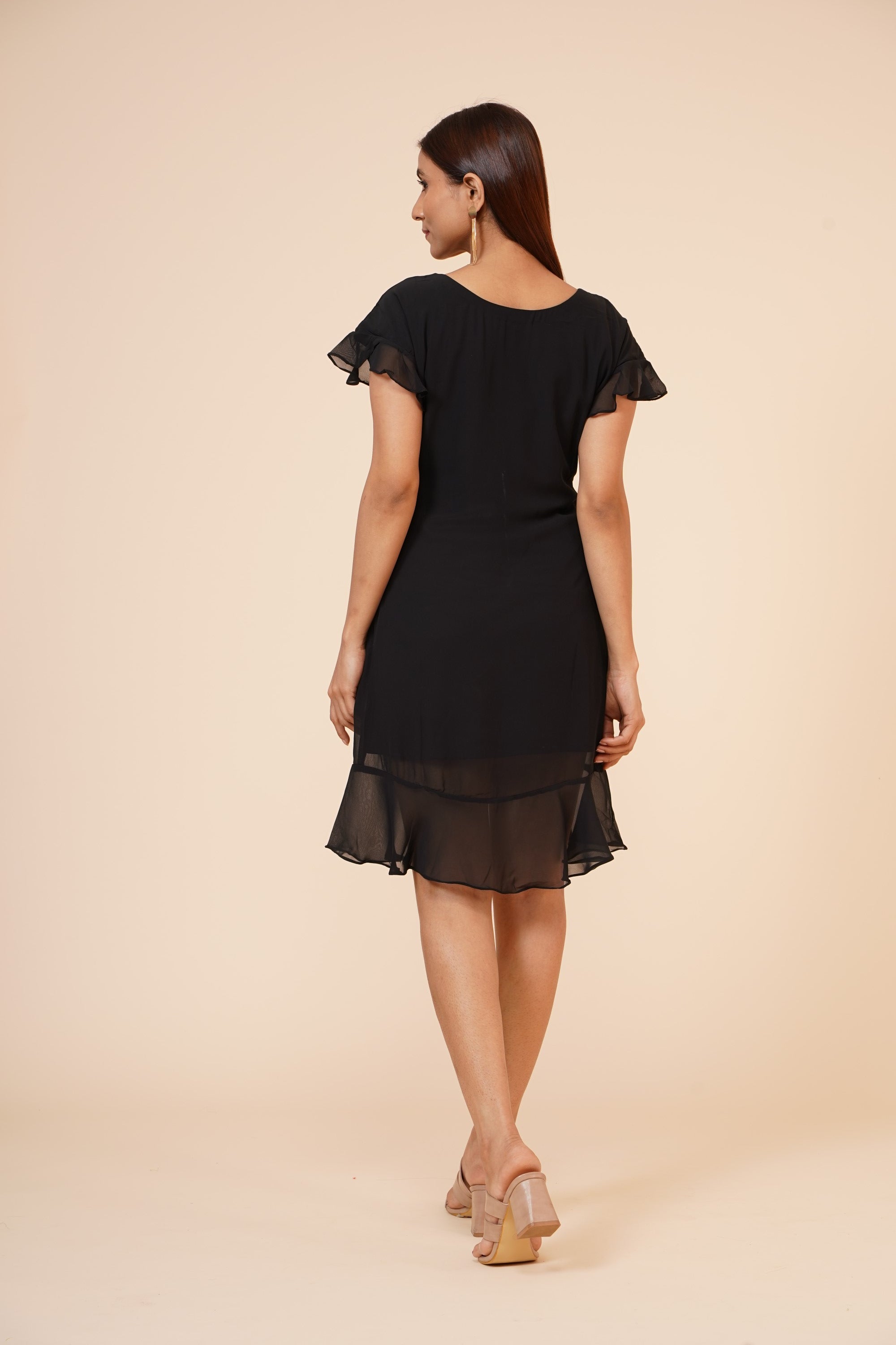 Women's Black Midi Casual Dress XL | Trendia Global Women's Black Midi Casual Dress XL | Trendia Global