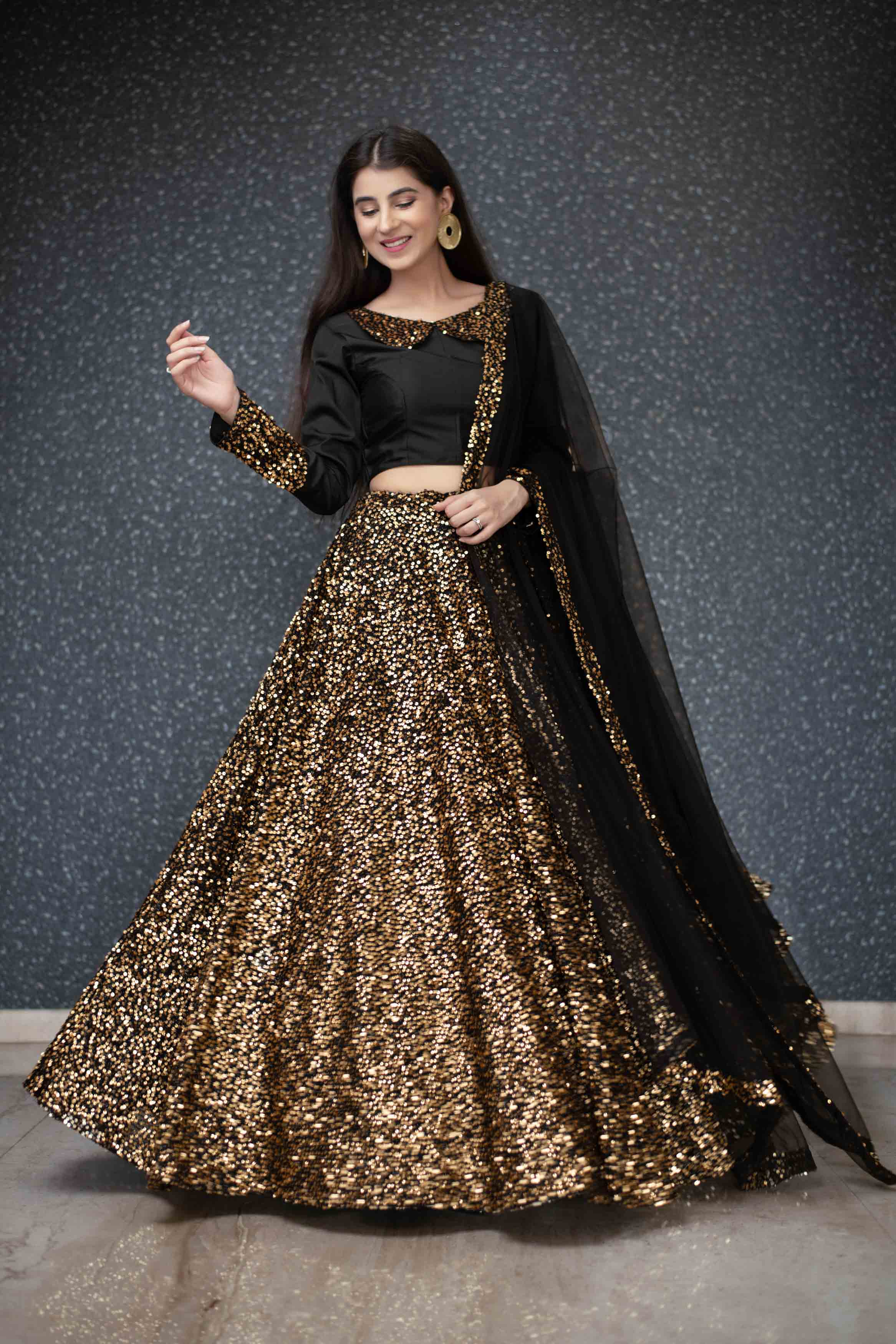 What colour top should I wear with a black lehenga? - Quora